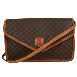 Celine Shoulder Bag Brown Macadam